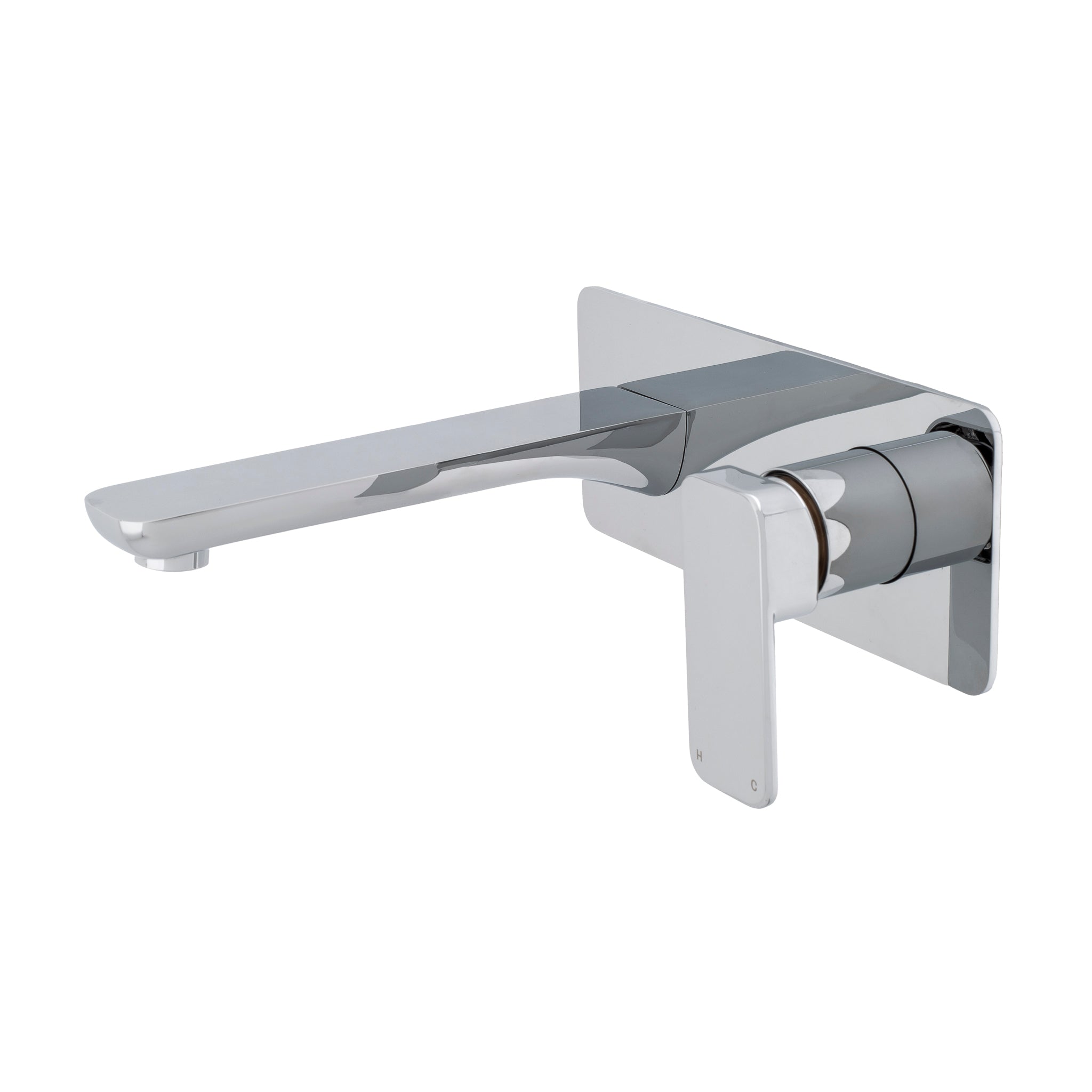 Kiki Wall Mounted Basin/ Bath Mixer with Spout, Polished Chrome