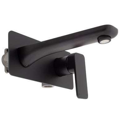 Kiki Wall Mounted Basin/ Bath Mixer with Spout, Matte Black