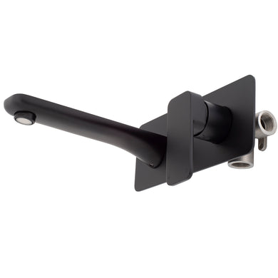 Kiki Wall Mounted Basin/ Bath Mixer with Spout, Matte Black