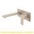 Kiki Wall Mounted Basin/ Bath Mixer with Spout and Square Plates, Brushed Nickel