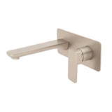 Kiki Wall Mounted Basin/ Bath Mixer with Spout, Brushed Nickel