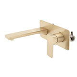 Kiki Wall Mounted Basin/ Bath Mixer with Spout, PVD Brushed Brass (Gold)