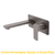 Kiki Wall Mounted Basin/ Bath Mixer with Spout and Square Plates, Brushed Gunmetal