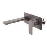 Kiki Wall Mounted Basin/ Bath Mixer with Spout, PVD Brushed Gunmetal