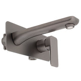 Kiki Wall Mounted Basin/ Bath Mixer with Spout, PVD Brushed Gunmetal