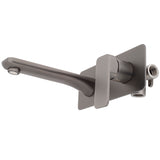 Kiki Wall Mounted Basin/ Bath Mixer with Spout, PVD Brushed Gunmetal