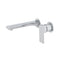 Kiki Wall Mounted Basin/ Bath Mixer with Spout and Round Plates, Polished Chrome
