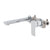 Kiki Wall Mounted Basin/ Bath Mixer with Spout and Round Plates, Polished Chrome
