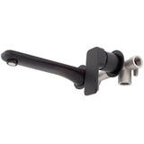 Kiki Wall Mounted Basin/ Bath Mixer with Spout and Round Plates, Matte Black