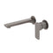 Kiki Wall Mounted Basin/ Bath Mixer with Spout and Round Plates, Brushed Gunmetal