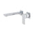 Kiki Wall Mounted Basin/ Bath Mixer with Spout and Square Plates, Polished Chrome