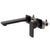 Kiki Wall Mounted Basin/ Bath Mixer with Spout and Square Plates, Matte Black