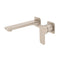 Kiki Wall Mounted Basin/ Bath Mixer with Spout and Square Plates, Brushed Nickel