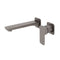 Kiki Wall Mounted Basin/ Bath Mixer with Spout and Square Plates, Brushed Gunmetal