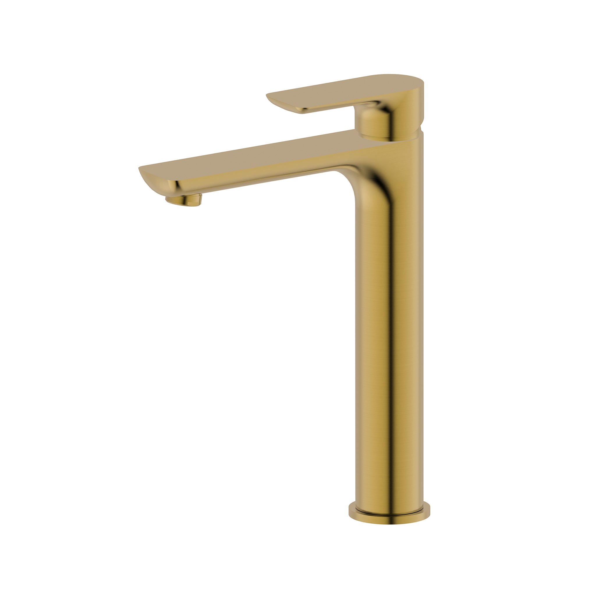 Jena Tall Basin Mixer, PVD Brushed Brass (Gold)