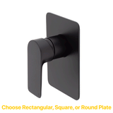 Jena Shower/ Bath Wall Mixer, Matte Black