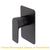 Jena Shower/ Bath Wall Mixer with Square Plates, Matte Black