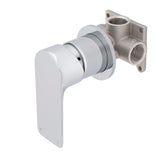 Jena Shower/ Bath Wall Mixer with Round Plates, Polished Chrome