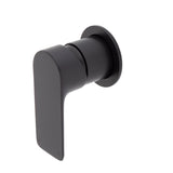 Jena Shower/ Bath Wall Mixer with Round Plates, Matte Black