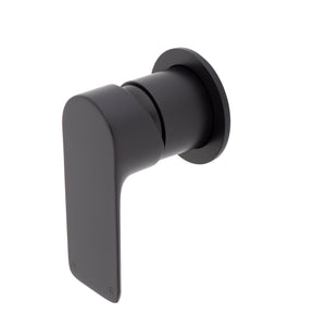 Jena Shower/ Bath Wall Mixer with Round Plates, Matte Black