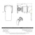 Jena Shower/ Bath Wall Mixer with Round Plates, Matte Black