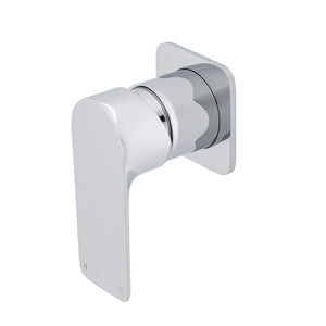 Jena Shower/ Bath Wall Mixer with Square Plates, Polished Chrome