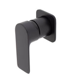 Jena Shower/ Bath Wall Mixer with Square Plates, Matte Black