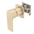 Jena Shower/ Bath Wall Mixer with Square Plates, Brushed Brass (Gold)