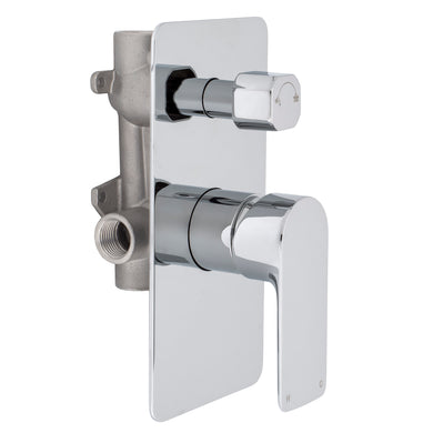 Jena Shower/ Bath Wall Mixer with Diverter, Polished Chrome