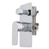 Jena Shower/ Bath Wall Mixer with Diverter, Polished Chrome