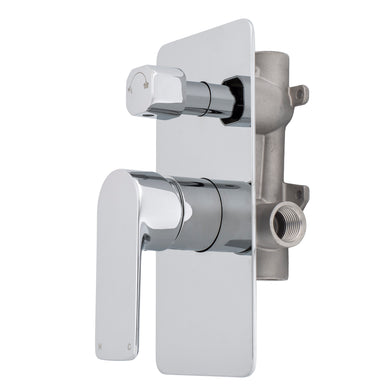 Jena Shower/ Bath Wall Mixer with Diverter, Polished Chrome