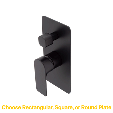 Jena Shower/ Bath Wall Mixer with Diverter, Matte Black