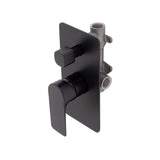 Jena Shower/ Bath Wall Mixer with Diverter, Matte Black