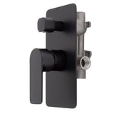 Jena Shower/ Bath Wall Mixer with Diverter, Matte Black