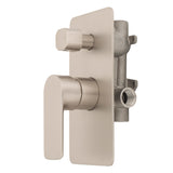 Jena Shower/ Bath Wall Mixer with Diverter, Brushed Nickel