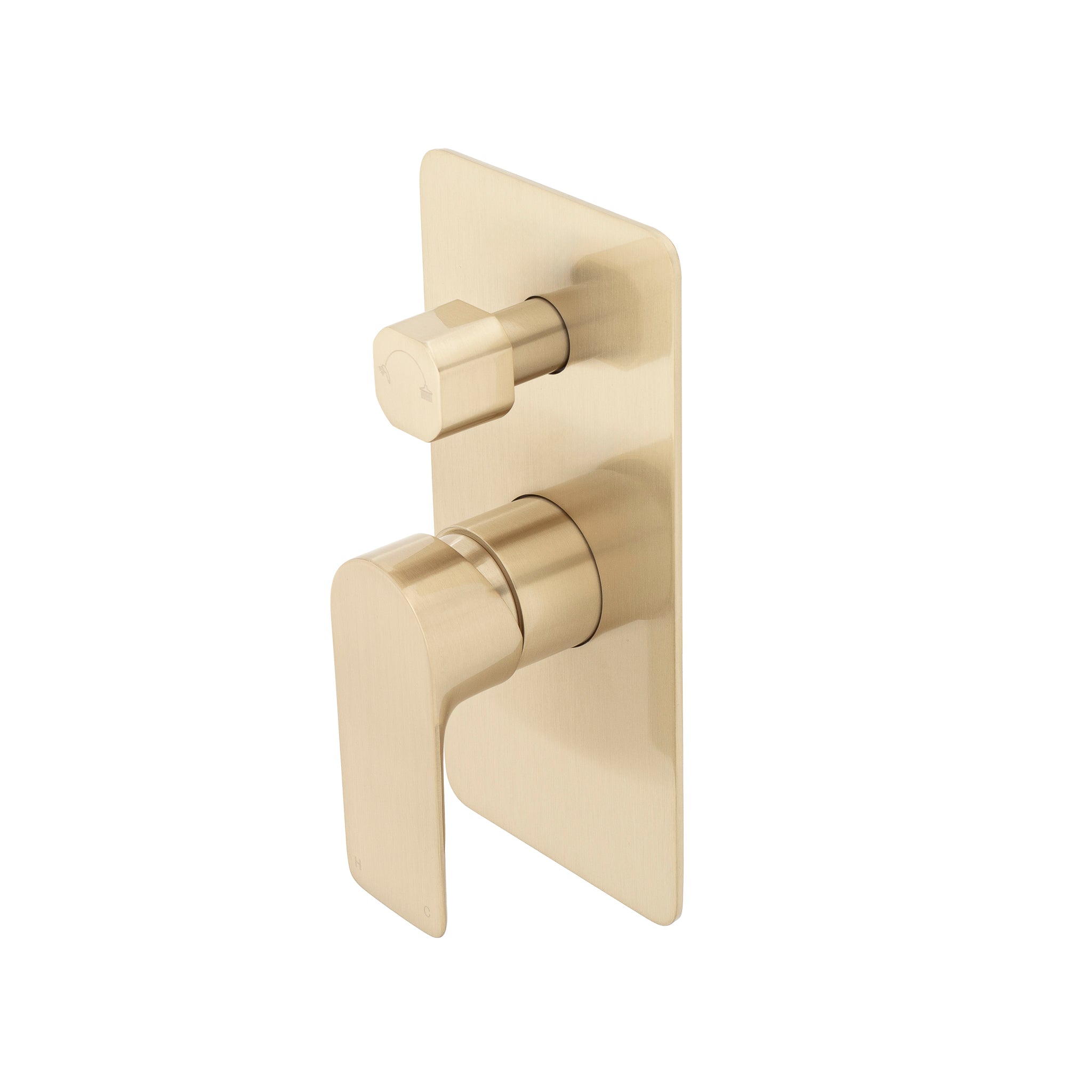 Jena Shower/ Bath Wall Mixer with Diverter, PVD Brushed Brass (Gold)