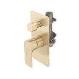 Jena Shower/ Bath Wall Mixer with Diverter, PVD Brushed Brass (Gold)