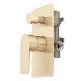 Jena Shower/ Bath Wall Mixer with Diverter, PVD Brushed Brass (Gold)