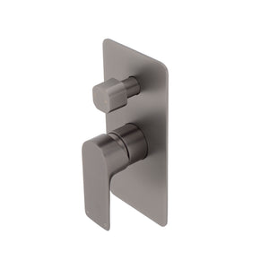 Jena Shower/ Bath Wall Mixer with Diverter, PVD Brushed Gunmetal