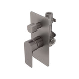 Jena Shower/ Bath Wall Mixer with Diverter, PVD Brushed Gunmetal