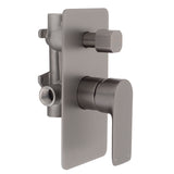 Jena Shower/ Bath Wall Mixer with Diverter, PVD Brushed Gunmetal