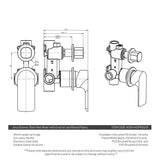 Jena Shower/ Bath Wall Mixer with Diverter and Round Plates, Polished Chrome