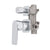 Jena Shower/ Bath Wall Mixer with Diverter and Square Plates, Polished Chrome