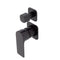 Jena Shower/ Bath Wall Mixer with Diverter and Square Plates, Matte Black