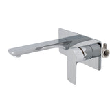 Jena Wall Mounted Basin/ Bath Mixer with Spout, Polished Chrome
