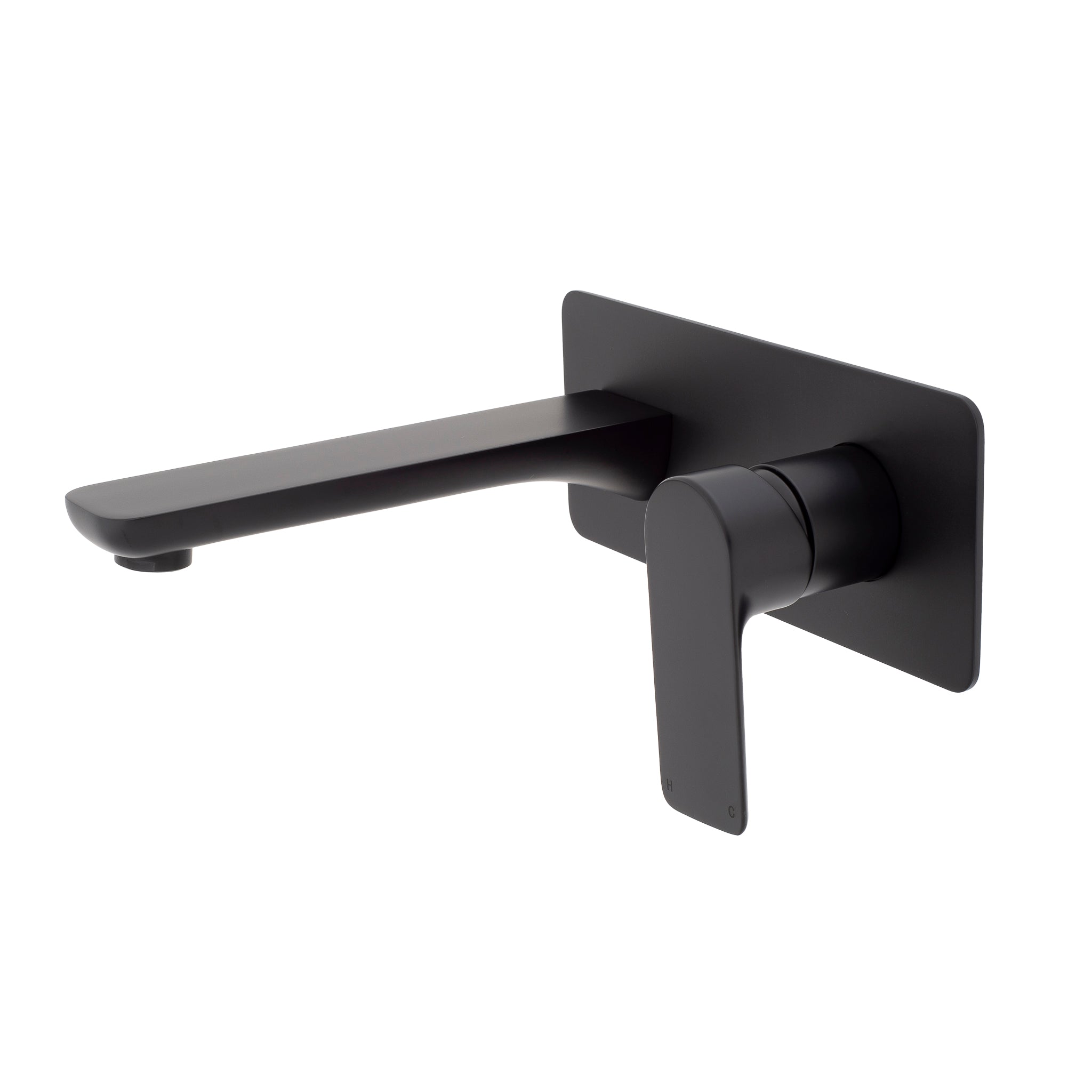 Jena Wall Mounted Basin/ Bath Mixer with Spout, Matte Black