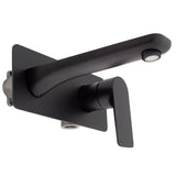 Jena Wall Mounted Basin/ Bath Mixer with Spout, Matte Black