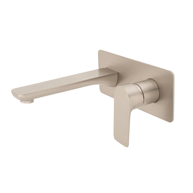 Jena Wall Mounted Basin/ Bath Mixer with Spout, Brushed Nickel