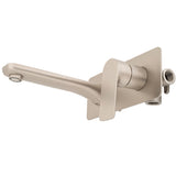 Jena Wall Mounted Basin/ Bath Mixer with Spout, Brushed Nickel