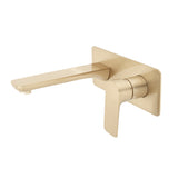 Jena Wall Mounted Basin/ Bath Mixer with Spout, PVD Brushed Brass (Gold)
